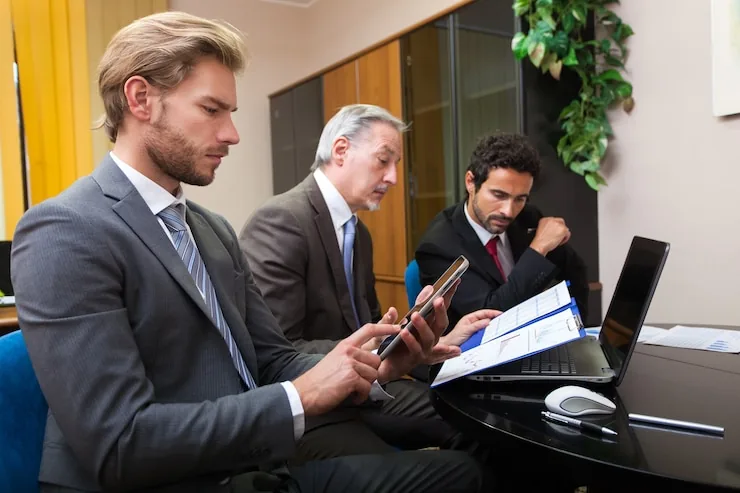 Reviewing a purchase contract with a pen